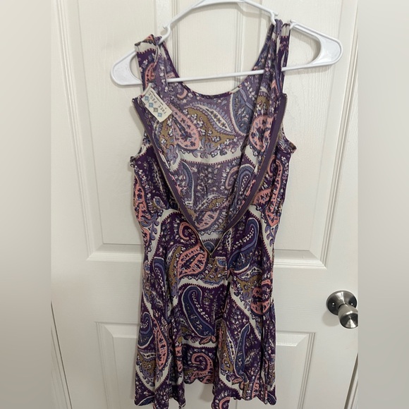Free People Purple Paisley Sleeveless Dress - Picture 6 of 7